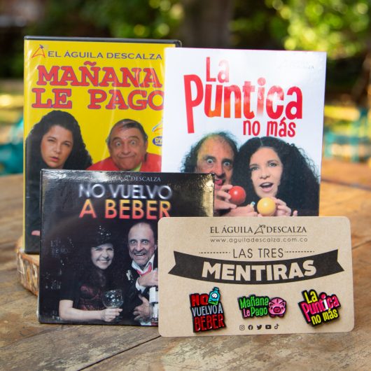 Combo las tres mentiras: 3 DVD (Mañana le pago + La puntica no más + No vuelvo a beber) + Set de pines metálicos coleccionables - Imagen 2