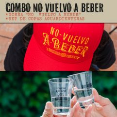 Combo No vuelvo a beber (2 Copas + Gorra)